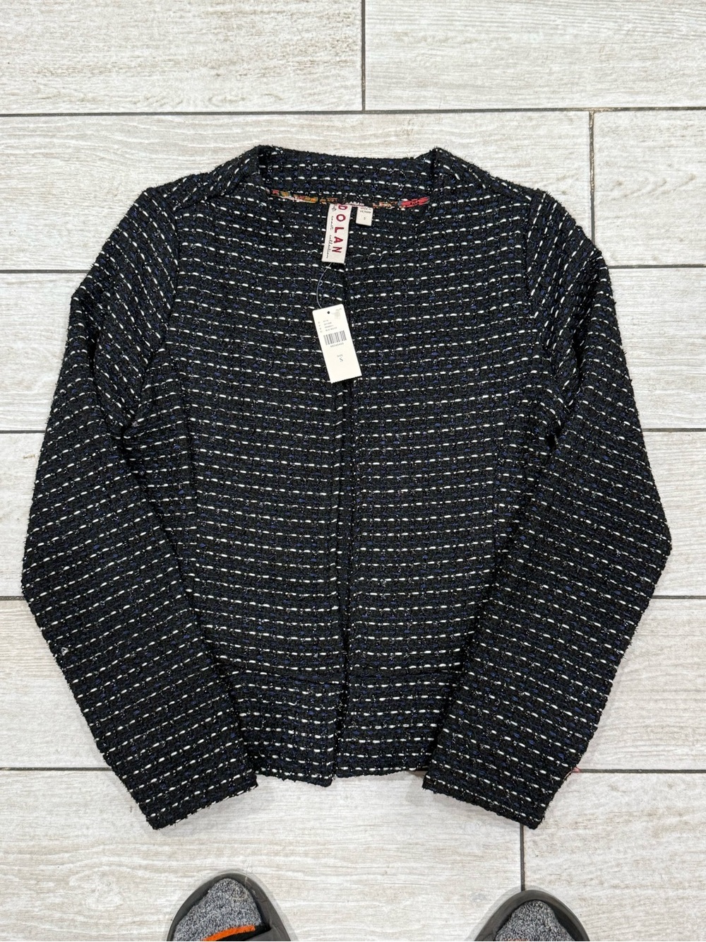 NWT Anthropologie Dolan Left Coast Collection Tweed Peplum Blazer Sz S